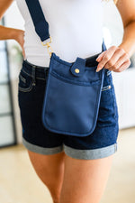 Load image into Gallery viewer, Millie Mini Nylon Crossbody Bag in Dark Navy

