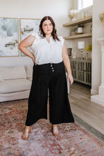 Load image into Gallery viewer, Modern Classic Wide Leg Crop Pants in Black
