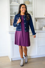Load image into Gallery viewer, Most Reliable Long Sleeve Knit Dress In Plum
