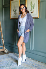 Load image into Gallery viewer, Mountain Mornings Cardigan In Charcoal
