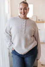 Load image into Gallery viewer, Never Give Up Henley Sweater
