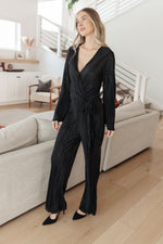 Load image into Gallery viewer, Night Out Plisse Jumpsuit
