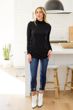 Load image into Gallery viewer, Nivia Draped Turtle Neck Tunic in Black

