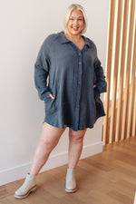 Load image into Gallery viewer, No Trepidation Mineral Wash Shirt Dress
