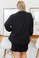 Load image into Gallery viewer, Notting Hill Plaid Lined Blazer in Black
