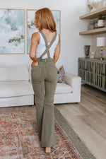 Load image into Gallery viewer, Olivia Control Top Release Hem Overalls in Olive
