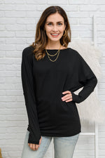 Load image into Gallery viewer, Olyvia Long Sleeve Top In Black
