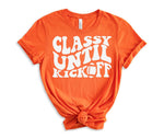 Load image into Gallery viewer, Classy Until Kickoff Graphic Tee in 10 Colors
