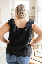 Load image into Gallery viewer, Parisian Stroll Lace Blouse in Black
