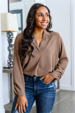 Load image into Gallery viewer, Professionally Perfect Ruched Sleeve Blouse
