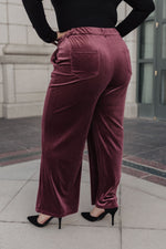 Load image into Gallery viewer, High Society Velvet Wide Leg Trousers
