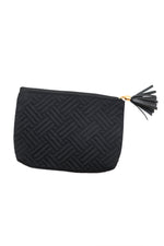 Load image into Gallery viewer, Quilted Travel Zip Pouch in Black
