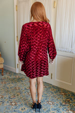 Load image into Gallery viewer, Regal Radiance V-Neck Velvet Dress
