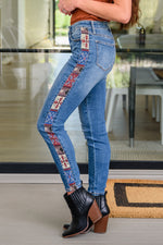 Load image into Gallery viewer, Rio Western Print Relaxed Jeans

