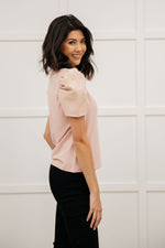 Load image into Gallery viewer, Rock On Puff Sleeve Top in Blush
