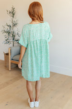 Load image into Gallery viewer, Rodeo Lights Dolman Sleeve Dress in Mint Floral
