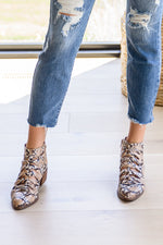 Load image into Gallery viewer, Sadie Ankle Boots In Snakeskin
