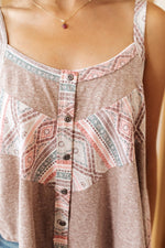 Load image into Gallery viewer, Santa Fe Aztec Tank in Taupe
