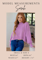 Load image into Gallery viewer, Mags Side Slit Cropped Sweater in Mauve
