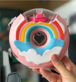 Load image into Gallery viewer, Portable Rainbow Donut Water Bottle
