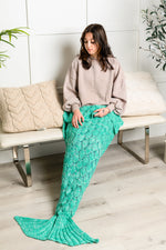 Load image into Gallery viewer, Seaside Magic Chenille Mermaid Tail In Green- 11/24/2023
