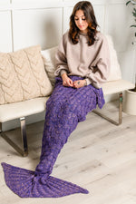Load image into Gallery viewer, Seaside Magic Chenille Mermaid Tail In Purple
