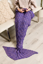Load image into Gallery viewer, Seaside Magic Chenille Mermaid Tail In Purple

