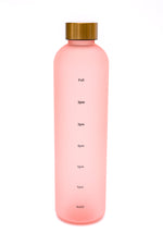 Load image into Gallery viewer, Sippin&#39; Pretty 32 oz Translucent Water Bottle in Pink &amp; Gold

