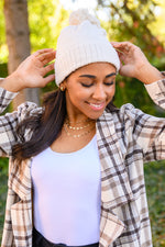 Load image into Gallery viewer, Slouchy Boucle Pom Beanie In Ivory
