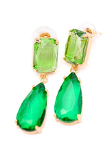 Load image into Gallery viewer, Sparkly Spirit Drop Crystal Earrings in Green

