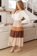 Load image into Gallery viewer, Spice of Life Color Block Midi Dress
