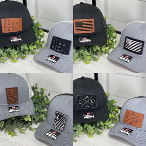 PREORDER: Vegan Leather Patch Hat in Assorted Prints