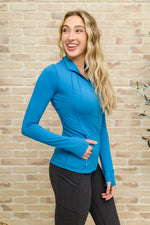 Load image into Gallery viewer, Staying Swift Activewear Jacket in Hawaiian Blue
