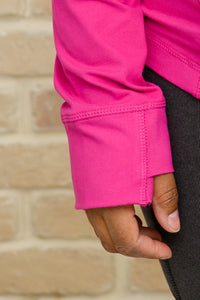 Staying Swift Activewear Jacket in Raspberry