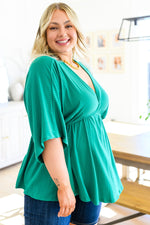Load image into Gallery viewer, Storied Moments Draped Peplum Top
