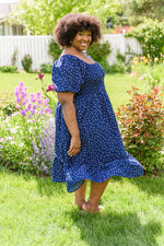Load image into Gallery viewer, Sunday Market Dress in Blue
