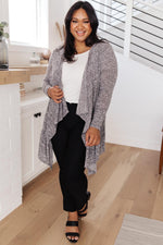Load image into Gallery viewer, The Avalynn Heathered Cardigan in Smoky Coal
