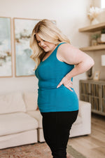 Load image into Gallery viewer, The Basics Reversible Longline Tank in Dark Teal
