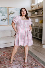 Load image into Gallery viewer, The Moment Checkered Babydoll Dress
