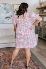 Load image into Gallery viewer, The Moment Checkered Babydoll Dress
