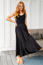 Load image into Gallery viewer, Timeless Tale Maxi Skirt in Black
