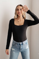 Load image into Gallery viewer, Too Good to Be True Bodysuit in Black

