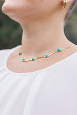 Load image into Gallery viewer, Turquoise Squares Necklace
