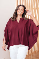 Load image into Gallery viewer, Universal Philosophy Blouse in Wine

