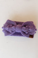 Load image into Gallery viewer, Pom Knit Head Wrap In Periwinkle
