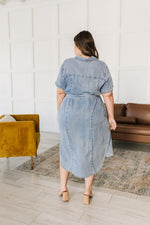 Load image into Gallery viewer, Wait For It Denim Shirtdress
