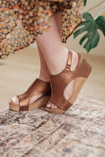 Load image into Gallery viewer, Walk This Way Wedge Sandals in Antique Bronze
