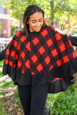 Load image into Gallery viewer, Warm Me Up Buffalo Plaid Top

