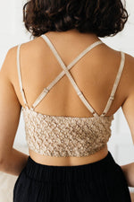 Load image into Gallery viewer, Live In Lace Bralette in Taupe
