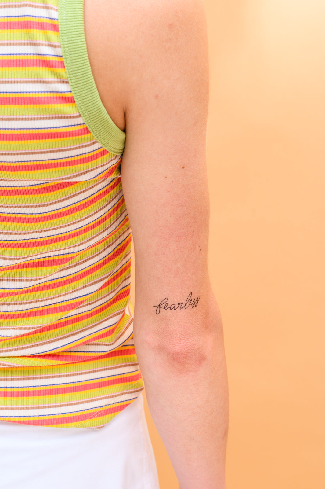 Words For A Season Temporary Tattoo - fearless